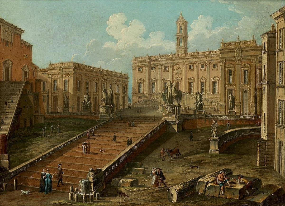 Vista del Campidoglio a Roma